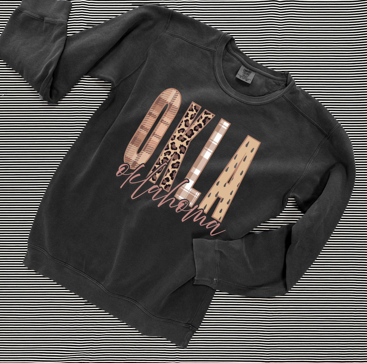 OKLAHOMA 2025: OKLA Fall Mixed Patterns (COMFORT COLORS SWEATSHIRT)