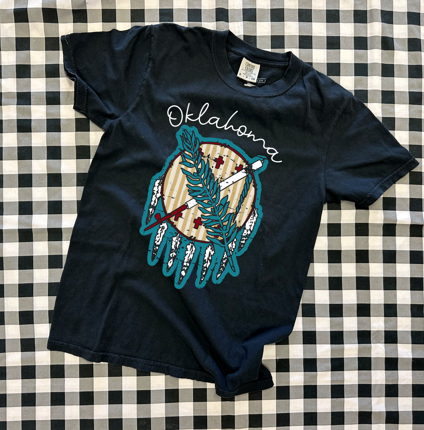 OKLAHOMA 2025: Striped Dreamcatcher (COMFORT COLORS SHORTSLEEVE)