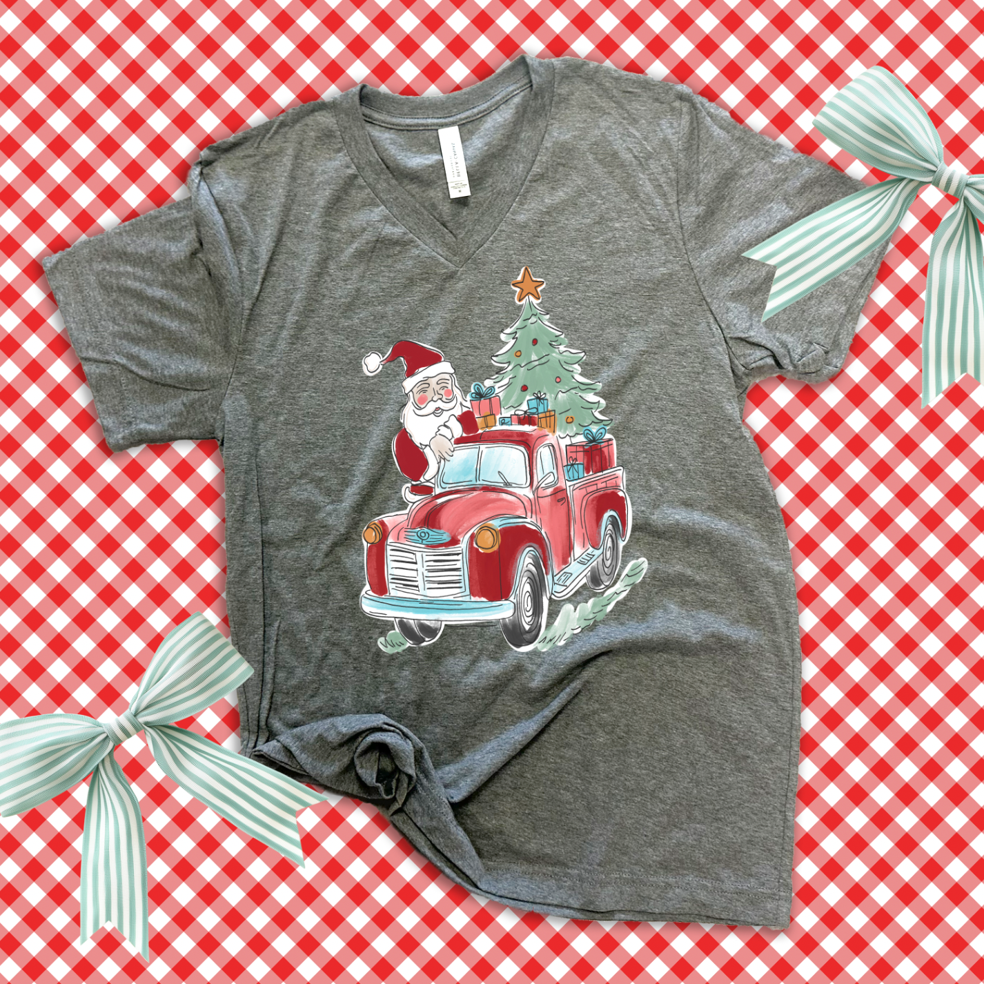 CHRISTMAS 2025: Santa's Red Truck (VNECK)