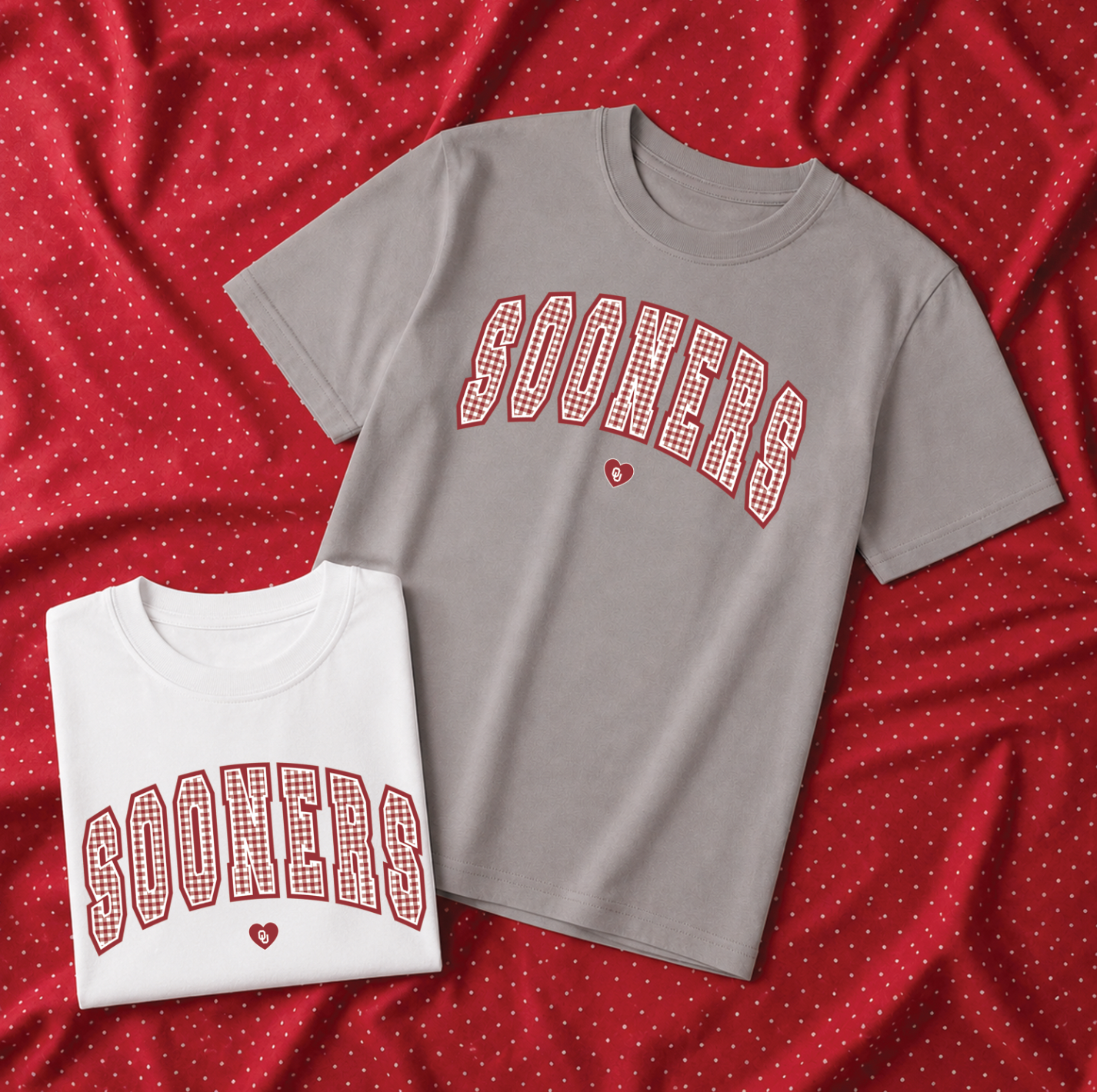 UNIV. of OKLAHOMA 2026: Sooners Gingham (COMFORT COLORS SHORTSLEEVE)