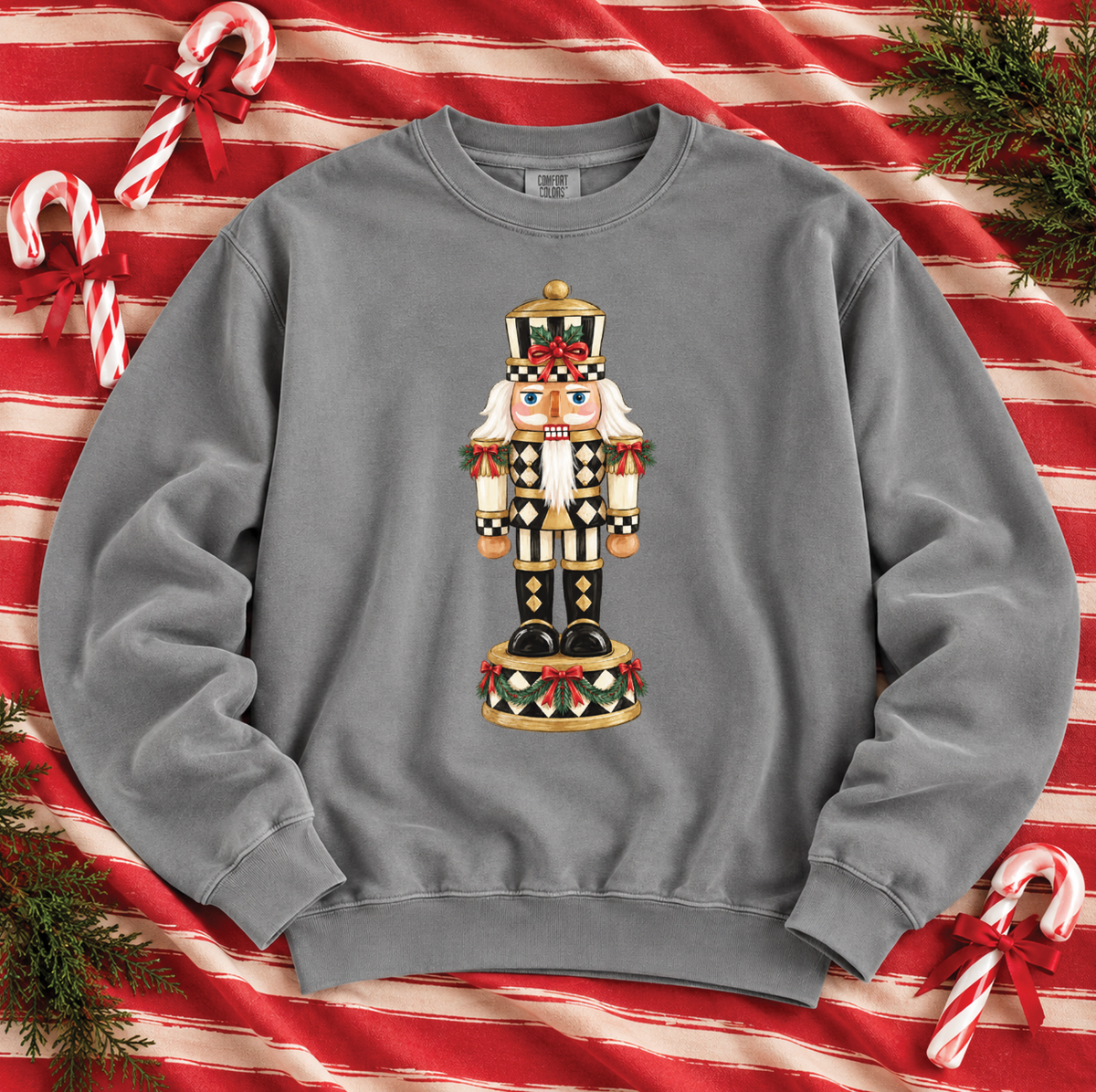 CHRISTMAS 2026: Nutcracker in Check (COMFORT COLORS SWEATSHIRT)