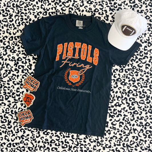 OK STATE 2025: Pistols Firing Polkadot Vintage Collegiate (COMFORT COLORS SHORTSLEEVE)