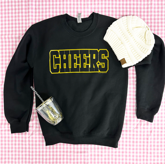 HAPPY NEW YEAR 2024 - CHEERS *W/Gold Shimmer* (SWEATSHIRT)