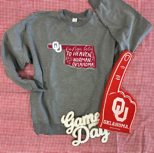 UNIV. OF OK 2024: Never Been....Norman, Oklahoma (SWEATSHIRT)