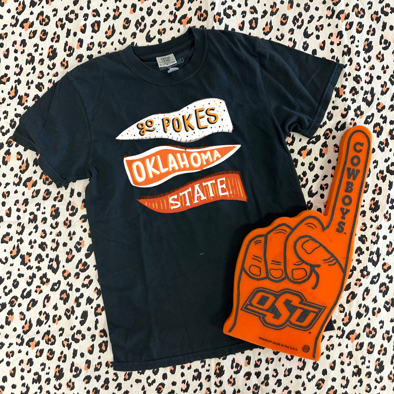 OK STATE 2024: Go Pokes Pennant (SHORTSLEEVE)