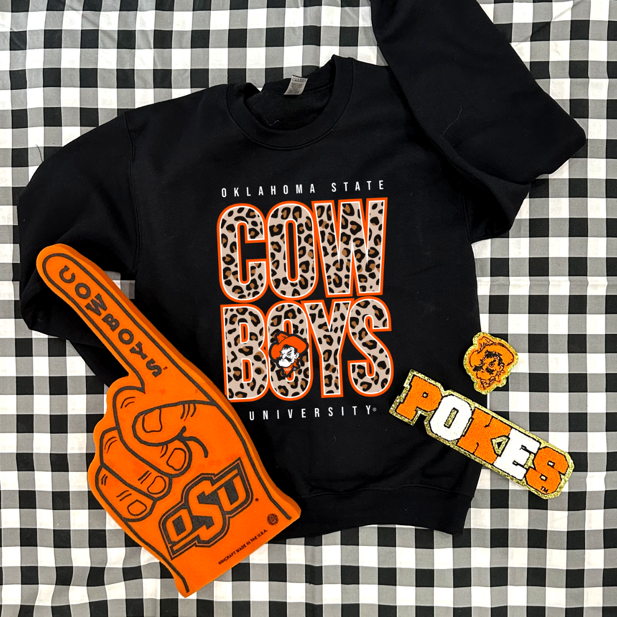 OK STATE 2024: Cowboys Bold Leopard (SWEATSHIRT)