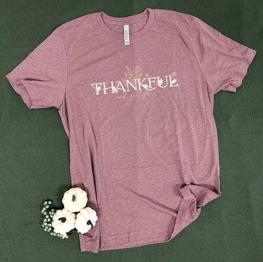 THANKSGIVING 2024: Thankful and Grateful Coquette (CREW NECK)