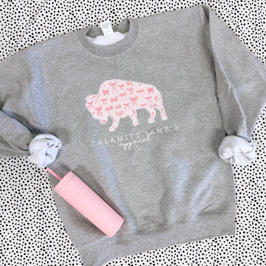 CJ LOGO 2025: Pink Coquette Bows - SWEATSHIRT