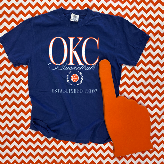 OKC SPIRIT 2025: OKC Basketball Script (COMFORT COLORS SHORTSLEEVE)