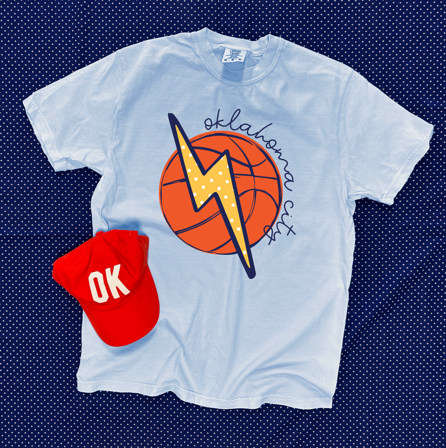 OKC SPIRIT 2025: Oklahoma City Basketball & Lightning (COMFORT COLORS SHORTSLEEVE)