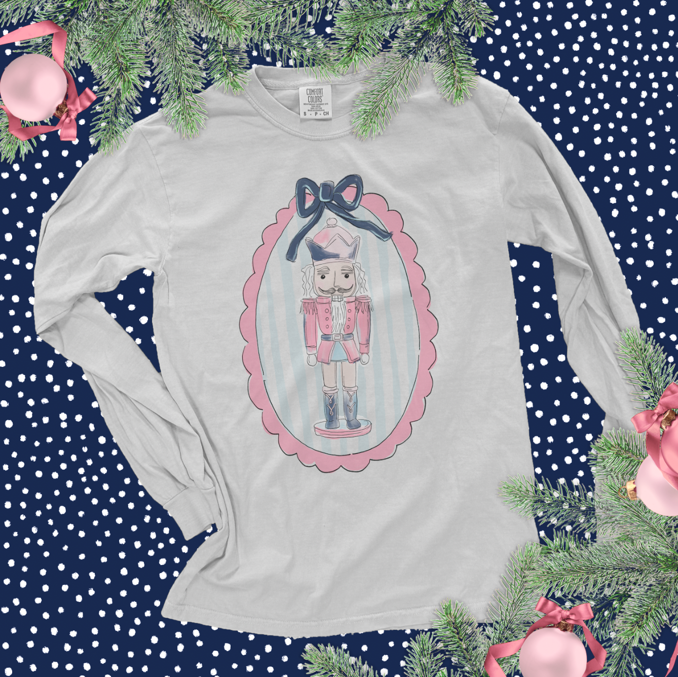CHRISTMAS 2025: Coquette Nutcracker (COMFORT COLOR LONGSLEEVE)