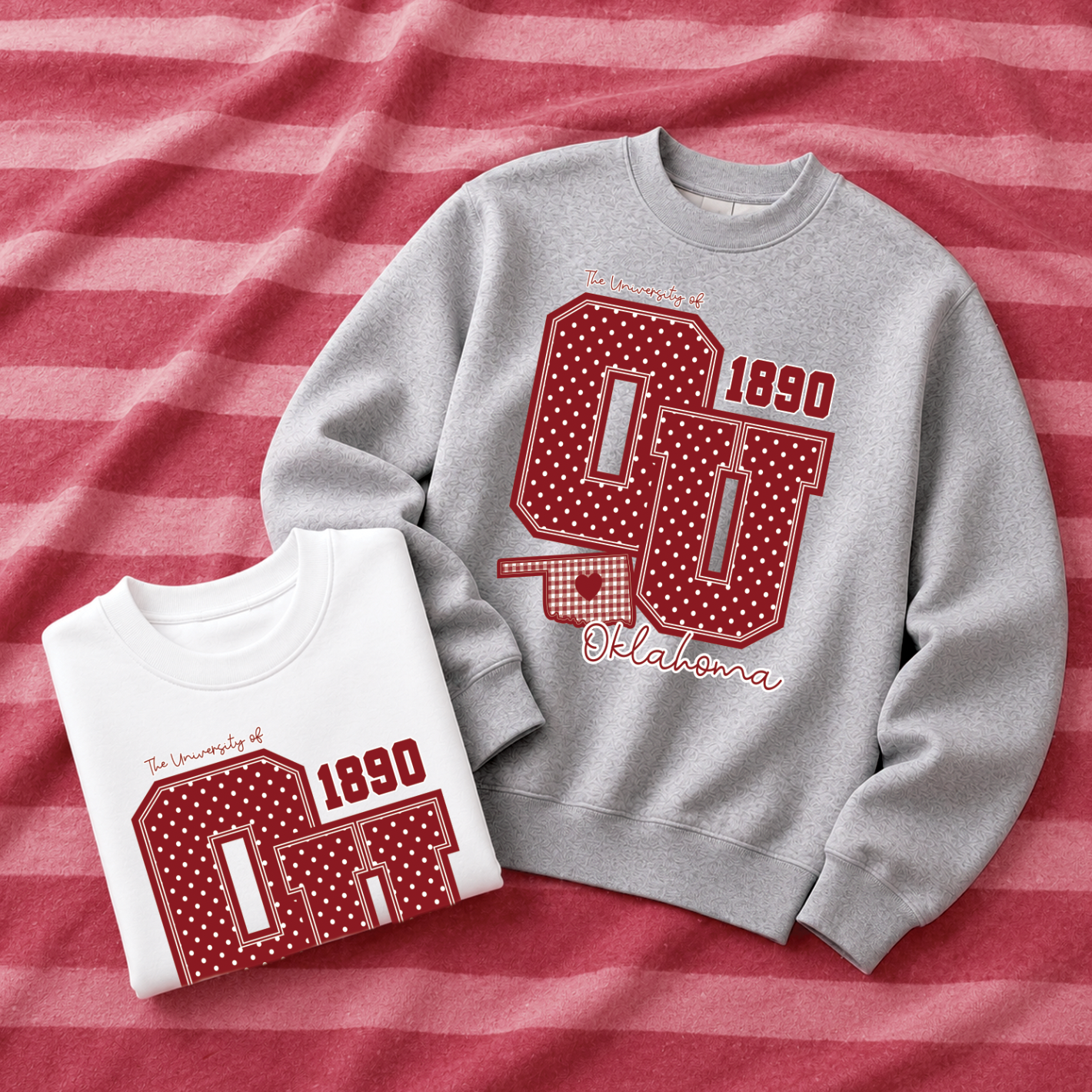 UNIV. of OKLAHOMA 2026: Big OU Polkadot & Gingham (SWEATSHIRT)