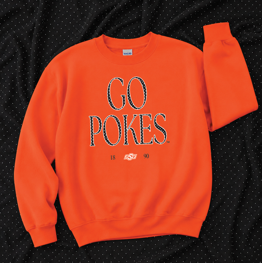 OK STATE 2026: Go Pokes Classic Polkadot (SWEATSHIRT)