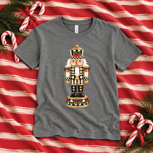 CHRISTMAS 2026: Nutcracker in Check (BELLA CANVAS VNECK or CREW NECK)