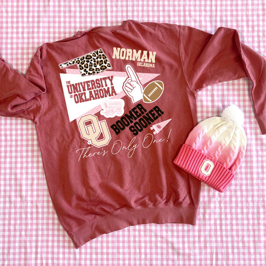UNIV. OF OK 2025: OU Modern Storyboard (COMFORT COLORS SWEATSHIRT)