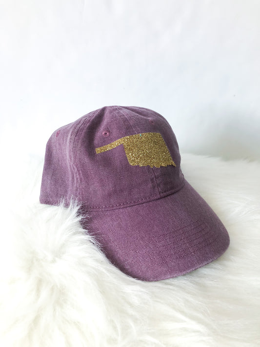 Gold Glitter State Pride Hat - BERRY