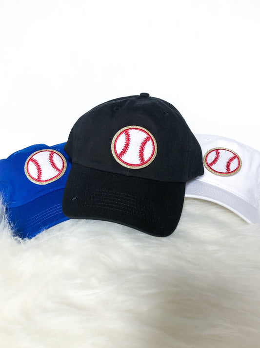 BASEBALL Chenille Patch Cotton Hat