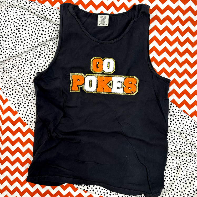 OK STATE (Spring 2023): Go Pokes Chenille Patches (TANK TOP)