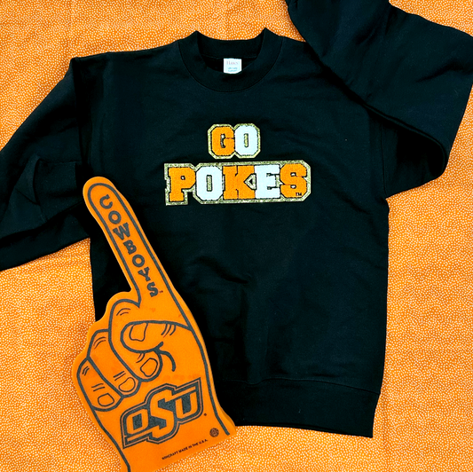 OK STATE (Spring 2023): Go Pokes Chenille Patches (SWEATSHIRT)