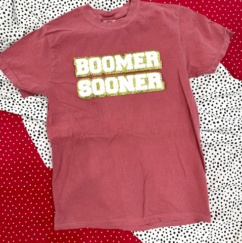 UNIV. OF OK (Spring 2023): Boomer Sooner Chenille Patches (TANK TOP)