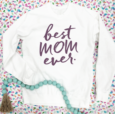 MOM LIFE 2023: MOM Floral Chalk Art (CREW NECK or VNECK)